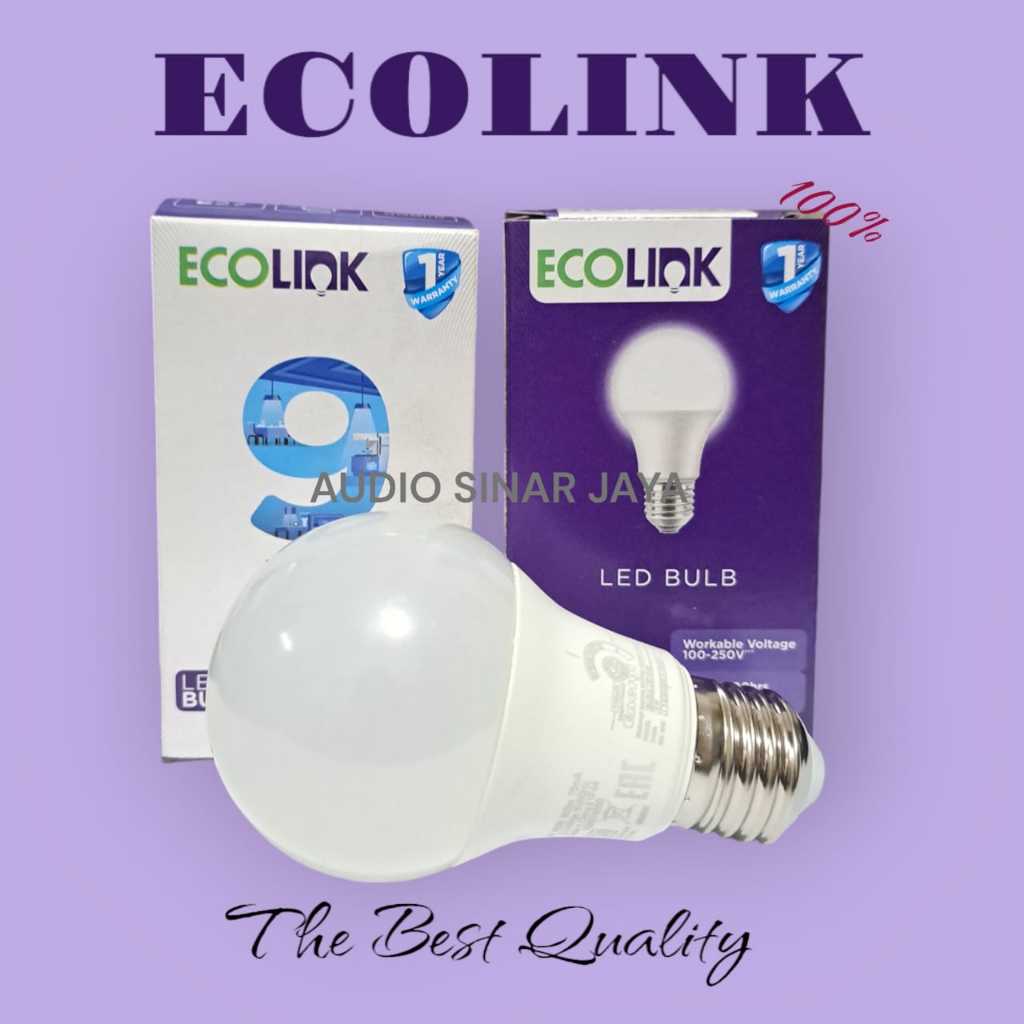 Ecolink Lampu Bohlam LED Bulb 9W Putih Cool Day Light