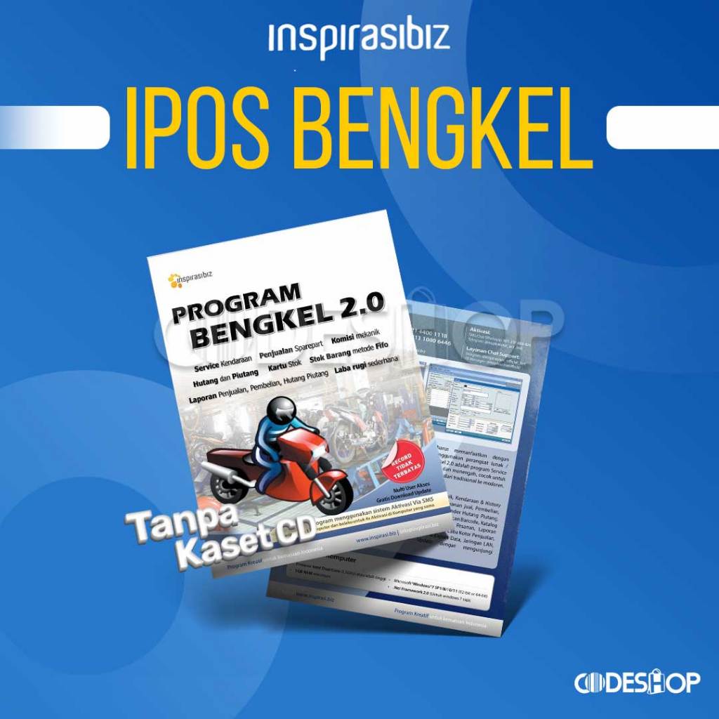 Ipos Bengkel 2.0 Program Aplikasi Kasir Bengkel Servis Motor Mobil dan Toko Sparepart Kendaraan