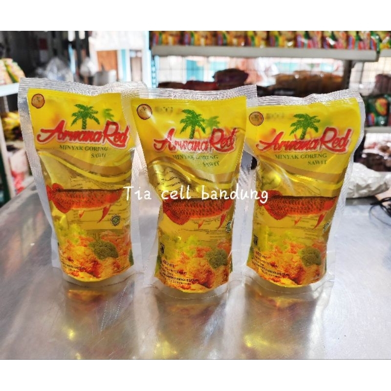 

minyak goreng arwana ukuran 450 ml