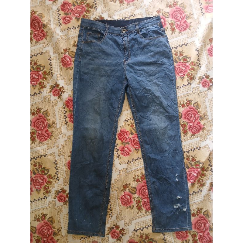 celana jeans denim Bangbang jeans size 33-34 slimfit ngaret