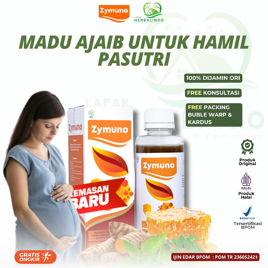 ZYMUNO Madu Original Bantu Promil Suami Istri 100% Asli