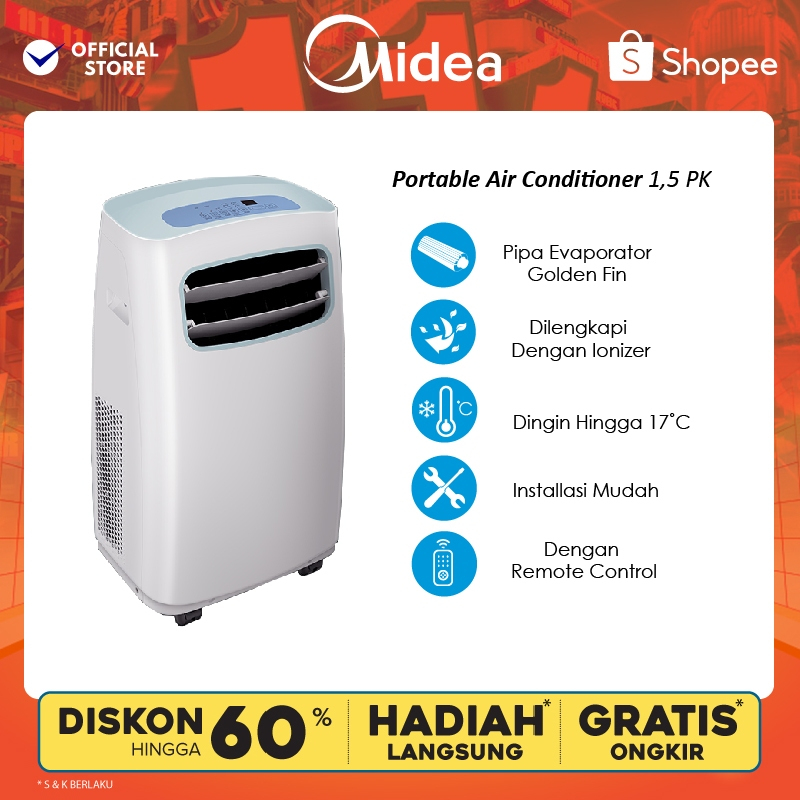 Midea AC Portable 1.5 PK MPF2-12CRN1