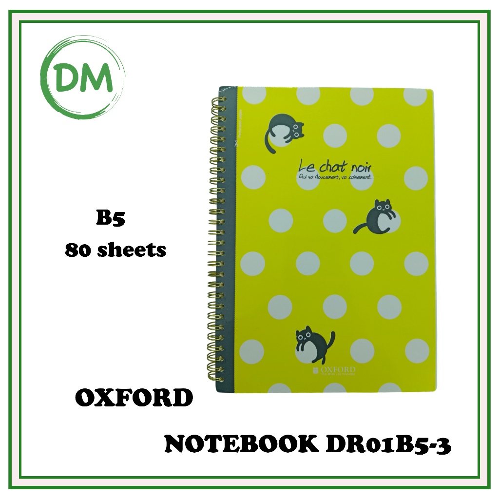 

DR01B5-3 NOTEBOOK OXFORD 80 SHEETS