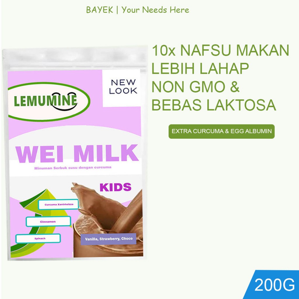 

Vitamin Anak Daya Tahan Tubuh Penambah Nafsu Makan Susu Penggemuk Badan Anak Penambah Berat Badan Anak Lemumine