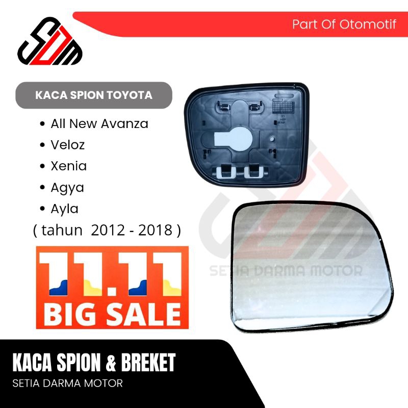 Kaca Spion Mobil Toyota All New Avanza Xenia Veloz Agya Ayla 2012 2013 2014 2015 2016 2017 2018 Orig