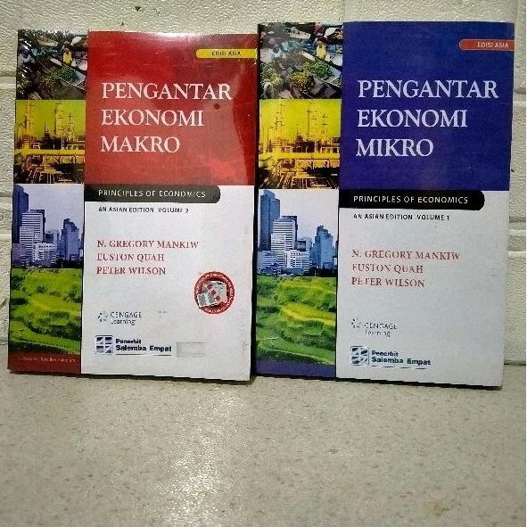 paket 2 buku.pengantar ekonomi makro & mikro.edisi asia.jilid 1&2.oleh N .gregory mankiw.euston Quah