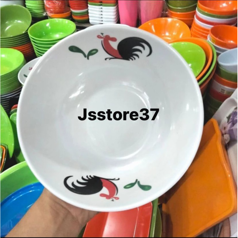 Mangkok ayam jago melamin 7inch | mangkok baso Mie ayam