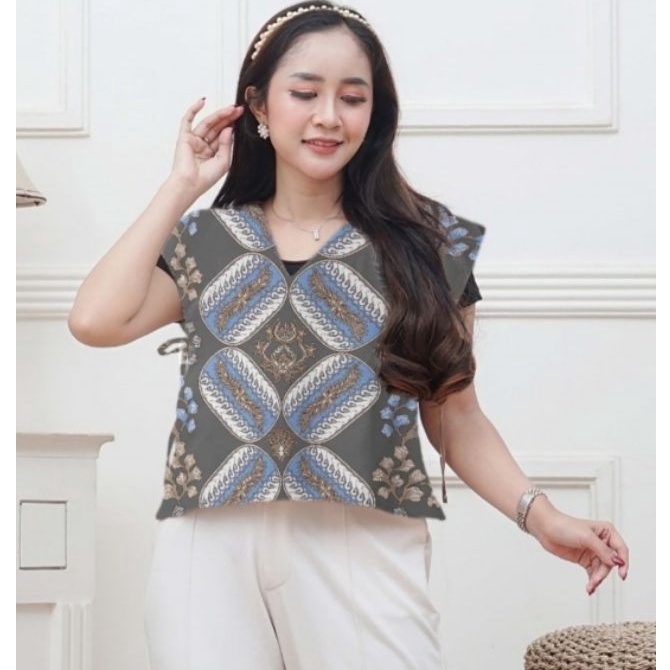 PAKET HEMAT New Vest Batik Atasan Wanita Rompi Baju Kantor kekinian