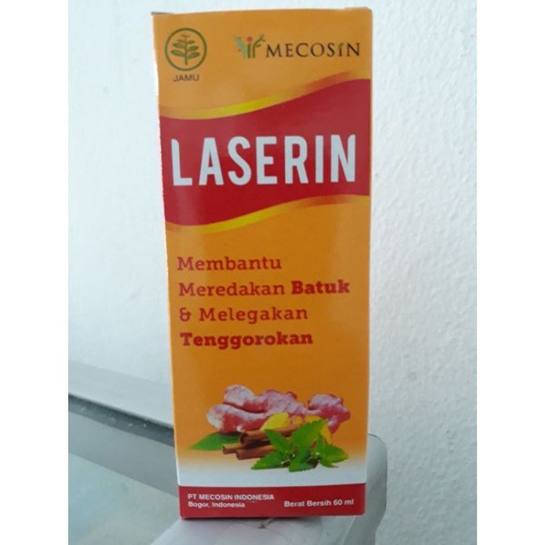 LASERIN 60 ml Sirup Obat Batuk Herbal | Sirup Obat Batuk Anak Rasa Jeruk | Obat Batuk Herbal Anak