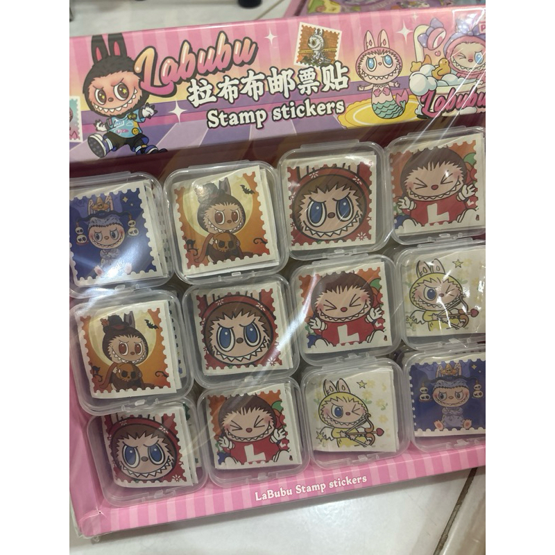 

1 BOX STICKER LABUBU ISI 24 box