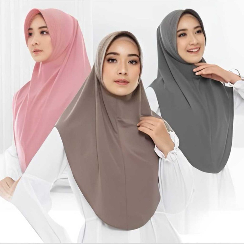 Jilbab Instan Bergo Hamidah / Hijab Instan Bergo Hamidah Jersey / Hijab Daily / Bergo sport