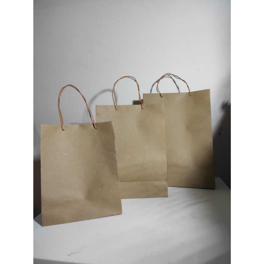 

[12 PCS] PAPERBAG POLOS BAHAN PAPER KRAFT