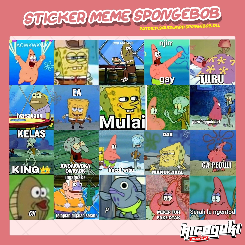 

Stiker Patrick Sticker Meme Absurd Patrick Sticker Spongebob