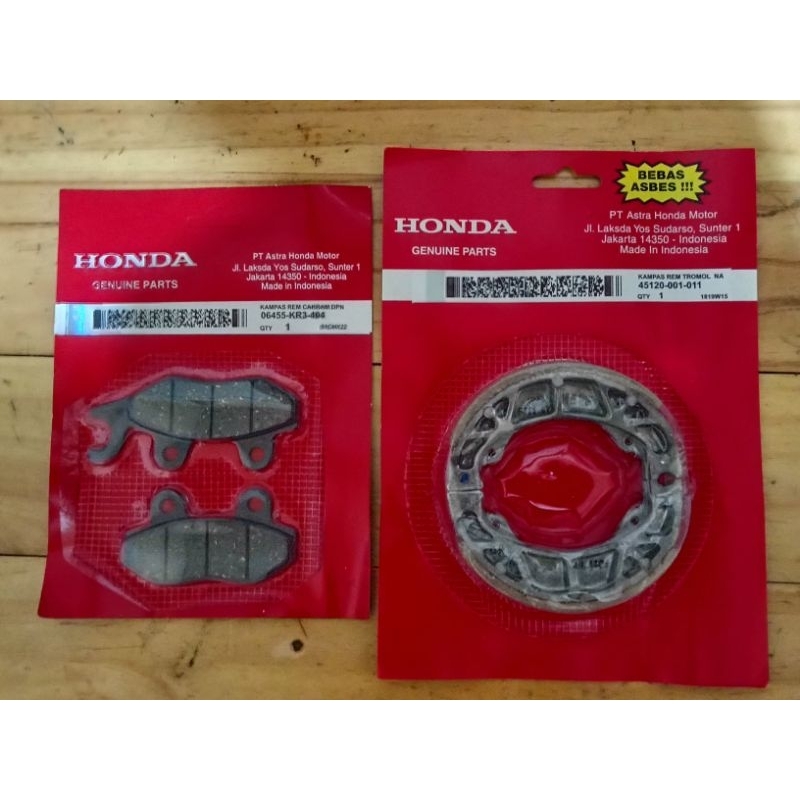 KAMPAS REM DEPAN + BELAKANG SUPRA, REVO LAMA, LEGENDA, SUPRA X125