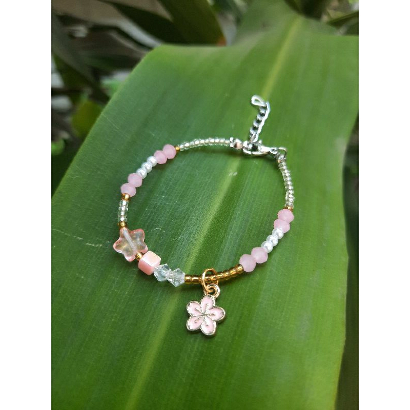 Gelang Charm Bunga | Gelang Bunga Emas | Gelang Bunga | Gelang Manik | Gelang Rantai
