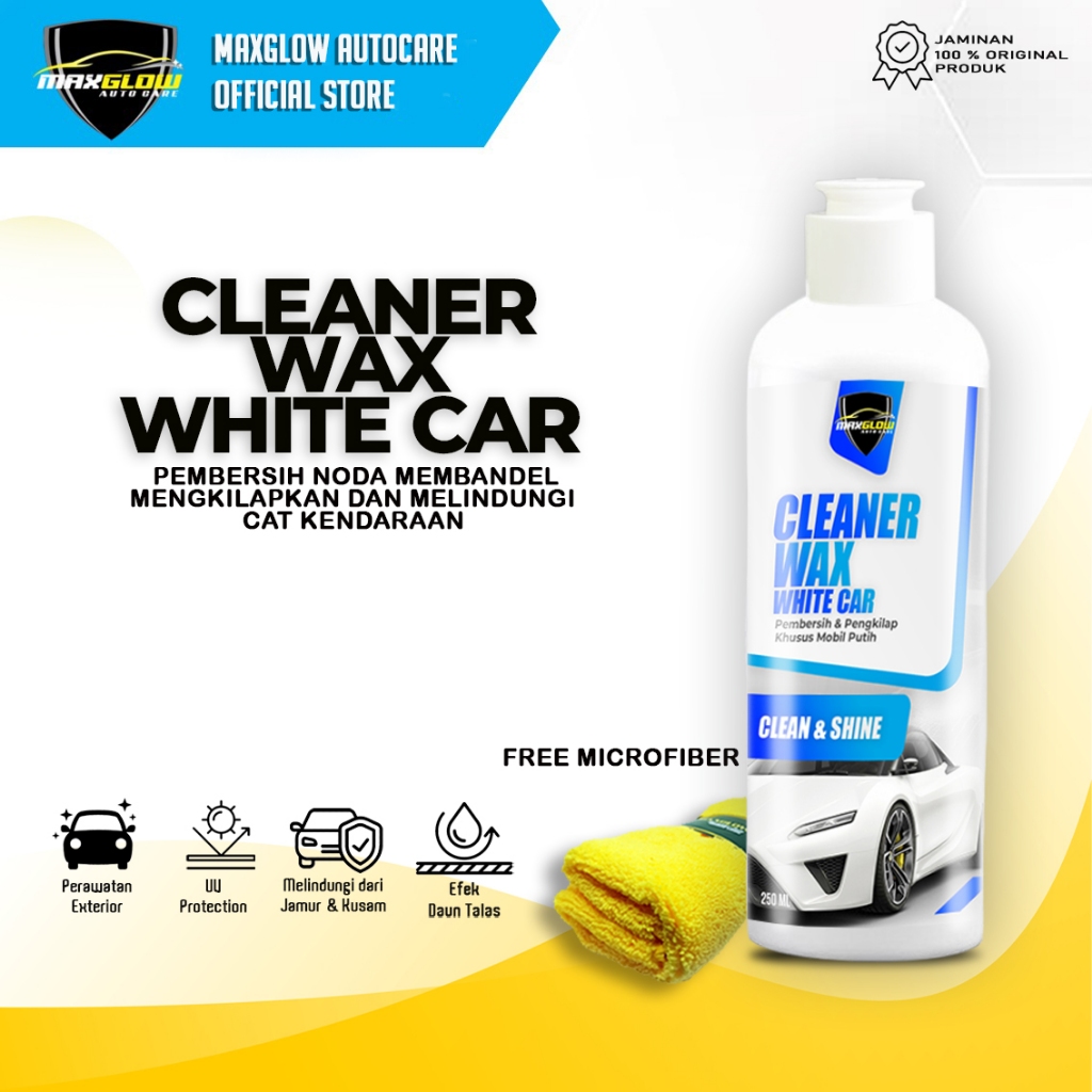 Cleaner wax pembersin & pengkilap mobil putih