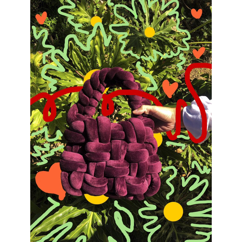 cassette velvet bag/chunky bag