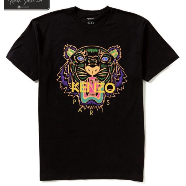 EKSTRA PROMO kaos KENZO SIGNATURE TIGER  T SHIRT KENZO WANITA PRIA  baju MACAN  OVERSIZE  kaos big s
