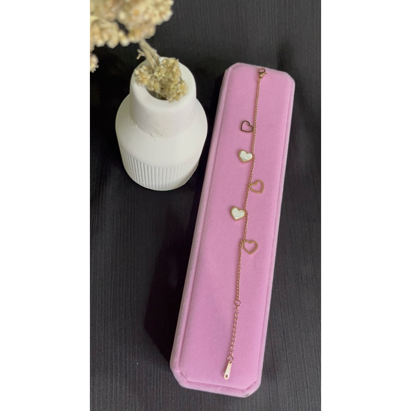 Gelang Love White Rose Gold