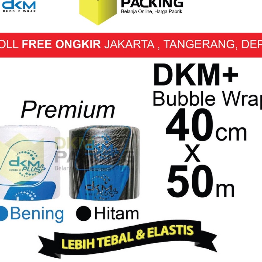 

Termurah Plastik Bubble Wrap 4cm x 5m DKM PLUS PREMIUM Bubblewrap ROLL