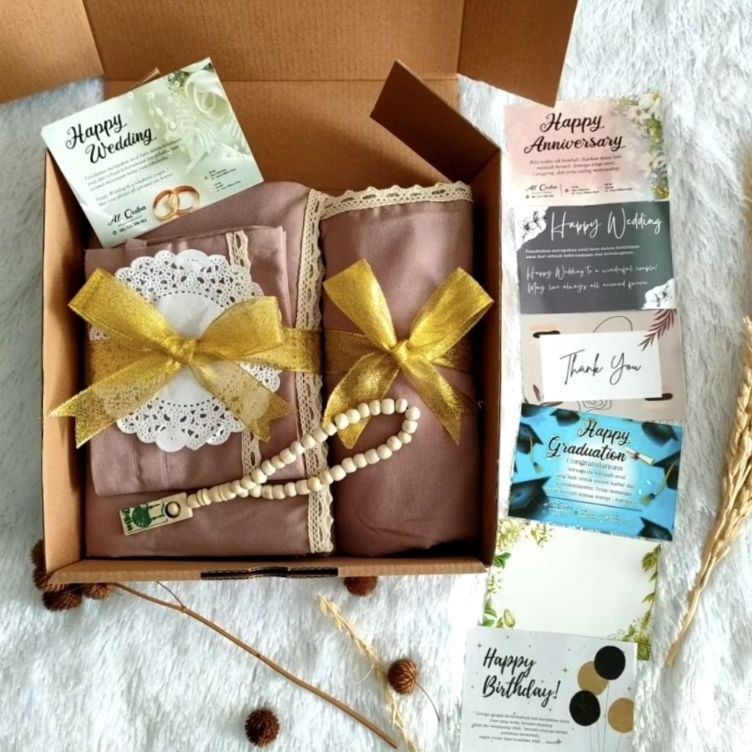 Dijamin Puas  GIFT BOX HAMPERS PREMIUM MUKENA WANITA KATUN DEWASA MUSLIMAH ALAT SHOLAT PEREMPUAN HAD
