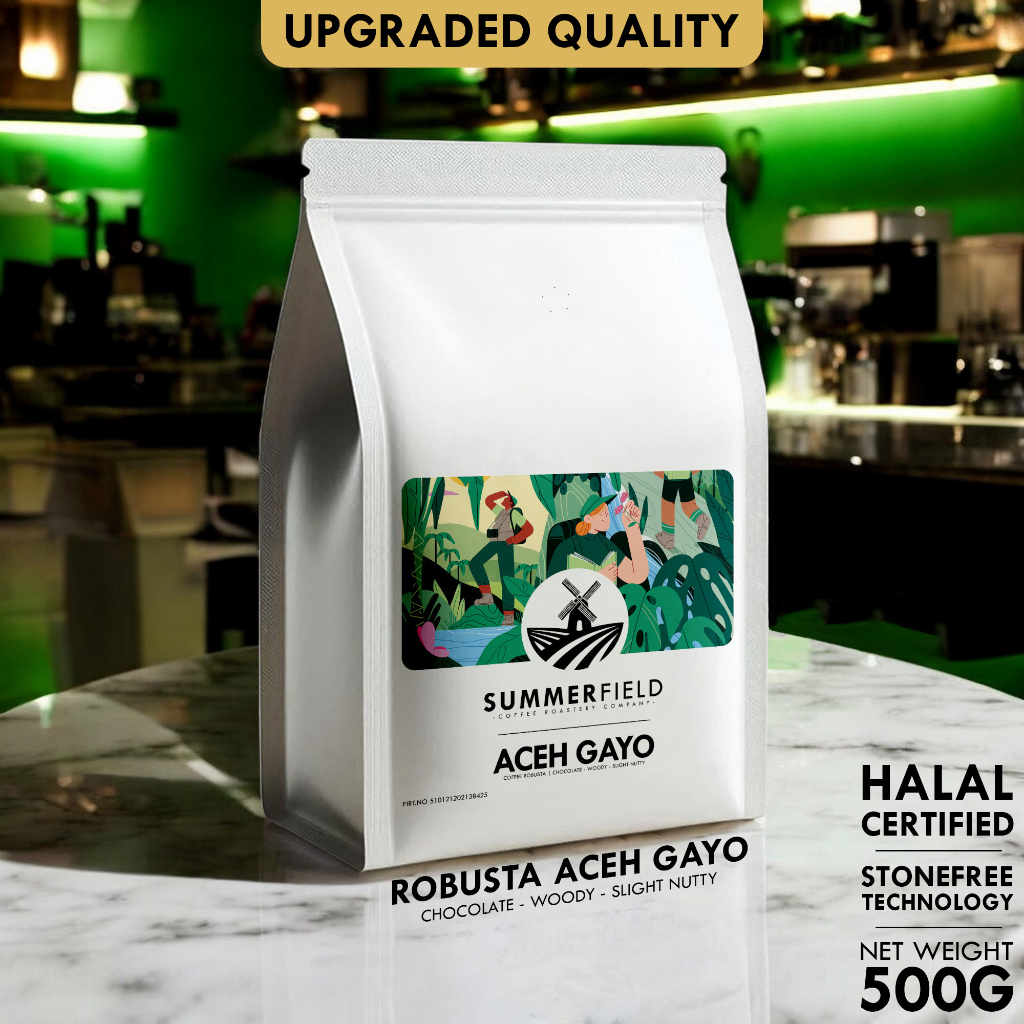 

Kopi Robusta Aceh Gayo 500g (Biji/Bubuk) Summerfield Specialty Grade