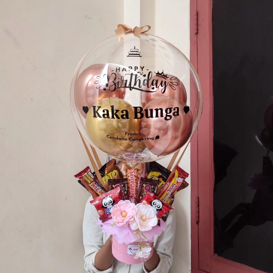 STAR Balon bucket balon buket balon snack bloom box bouquet balon