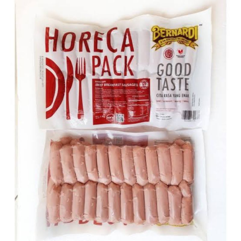 

Bernardi Sosis Breakfast sapi 1000 gr (frozen food)
