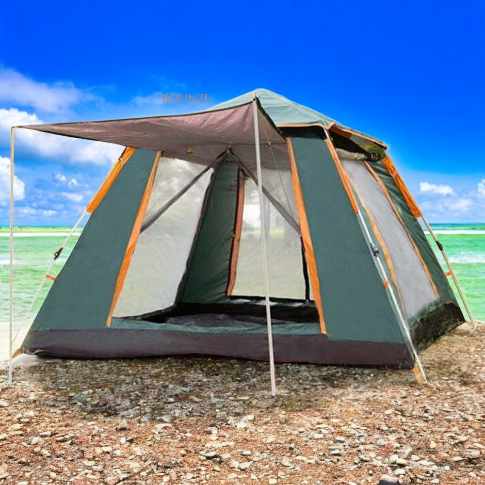 Tenda Camping 4 Orang Dewasa Anti Air Hujan Portable Lipat Otomatis