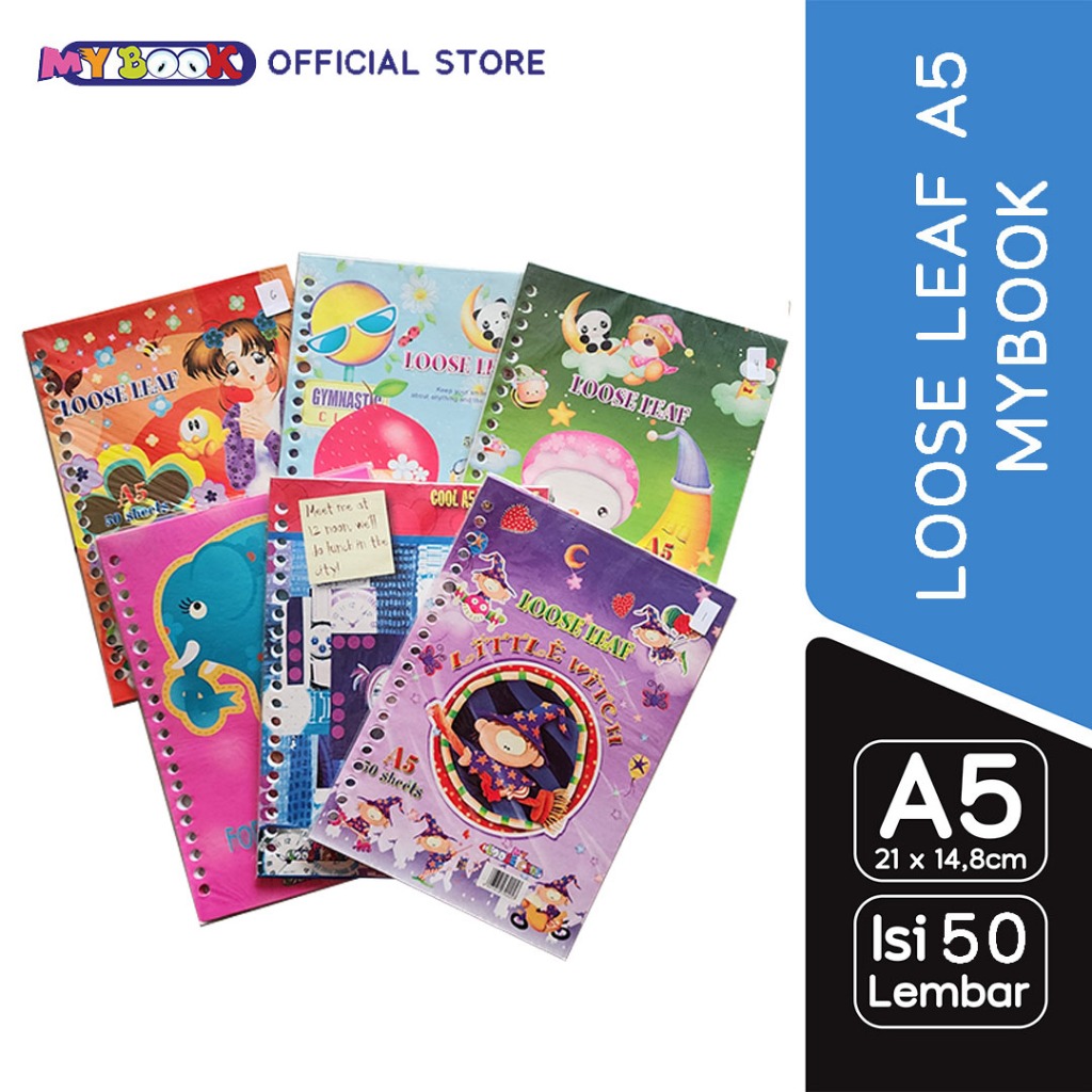 

My Book My Loose Leaf A5 Karakter Cute Anime Kartun Lucu - 50 Lembar Full Color Print