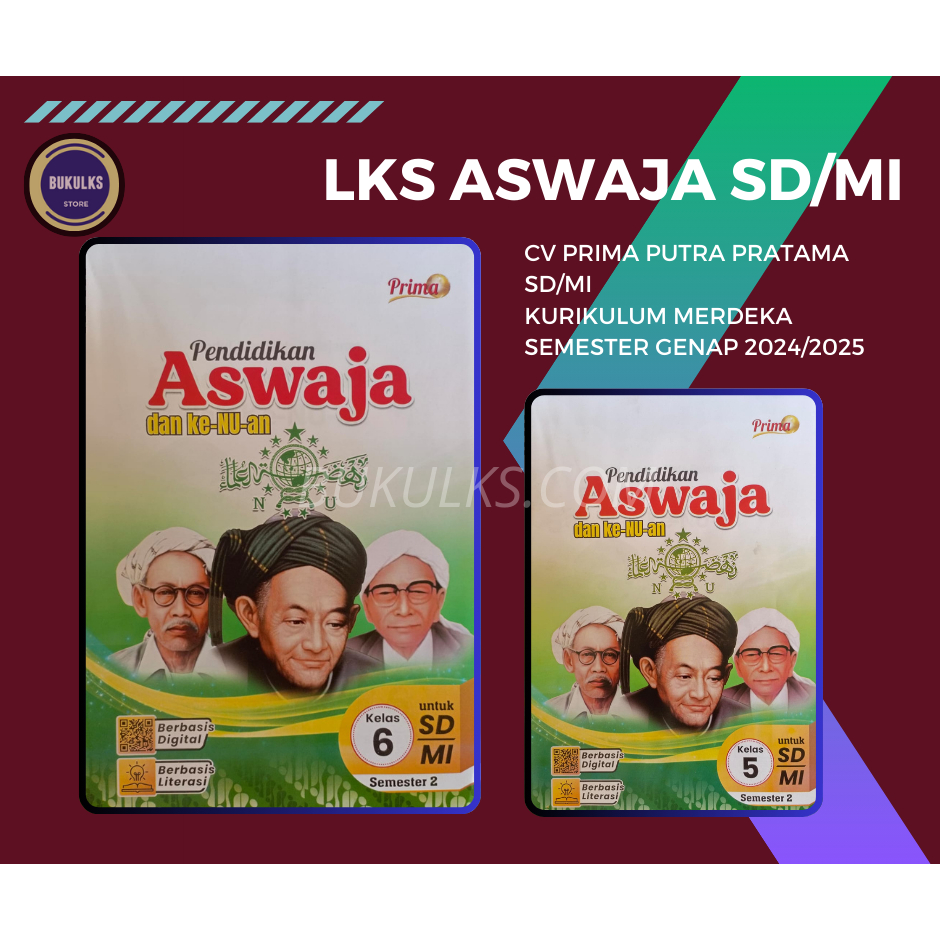 Buku LKS Aswaja Prima SD MI Kelas 4 5 6 K13 Merdeka Genap 2024 2025