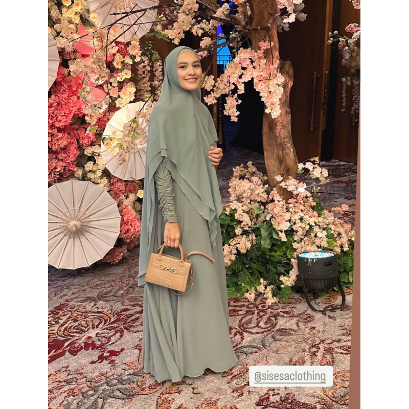 [SALE] SET GAMIS & KHIMAR MUTIARA LOOK SISESA