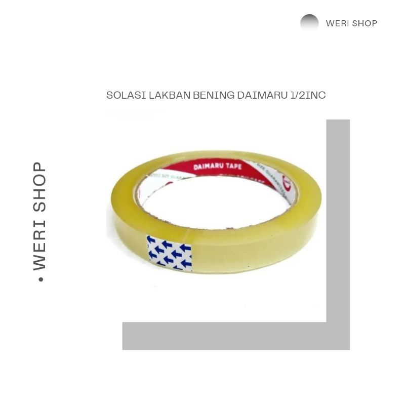 

SOLASI LAKBAN BENING DAIMARU 1/2 INC (PER PCS)