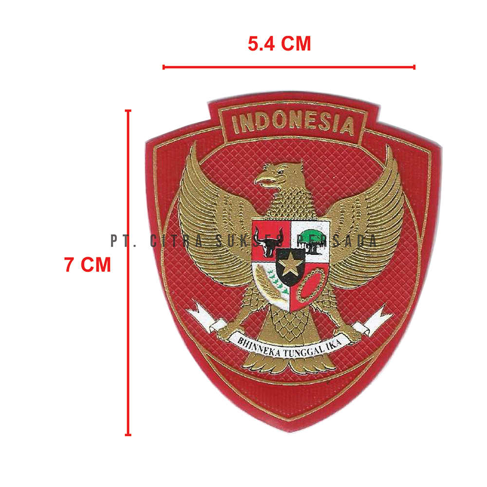 3D TPU Emboss Transfer Label logo Garuda Merah