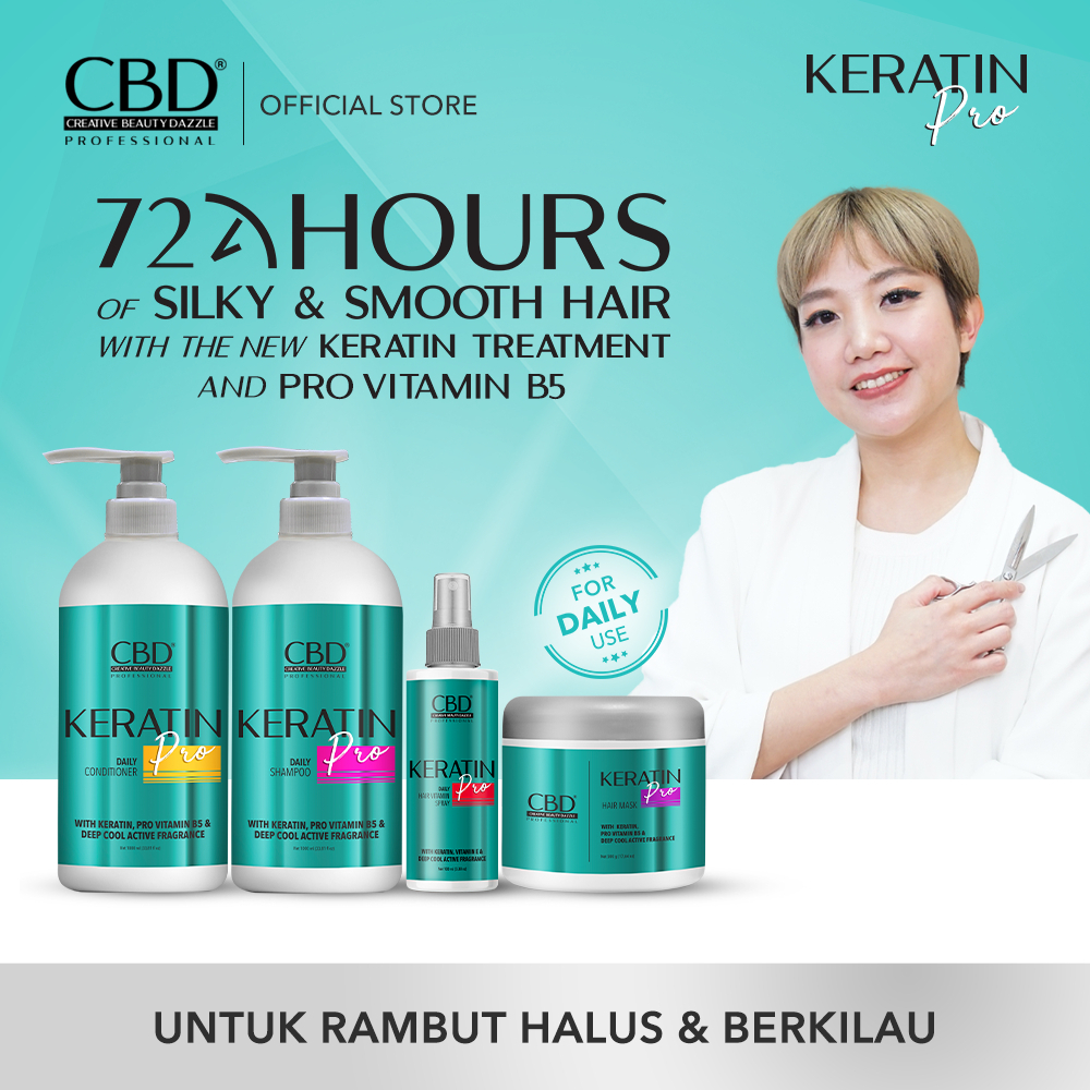 CBD Keratin Pro 1 Paket | Perawatan Rambut Keratin | Cbd Keratin Hair Mask