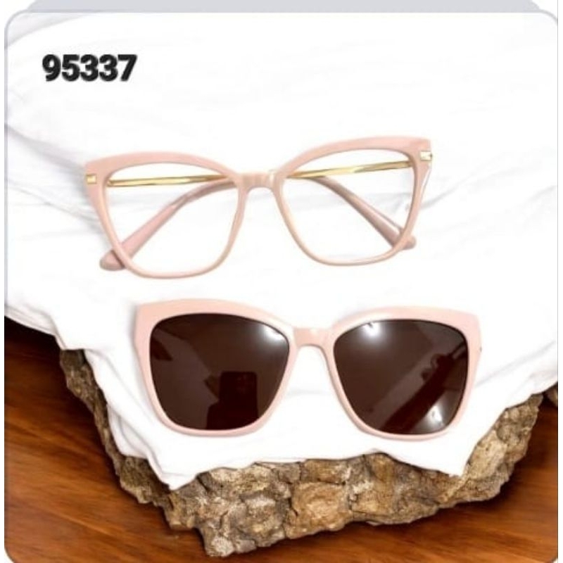 frame kacamata clip on cat eye wanita minus antiradiasi sinar uv bisa reques lensa Minus plus Cylind