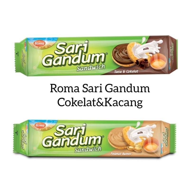 

Roma Sari Gandum Sandwich Biskuit Peanut Butter/Cokelat 108 g