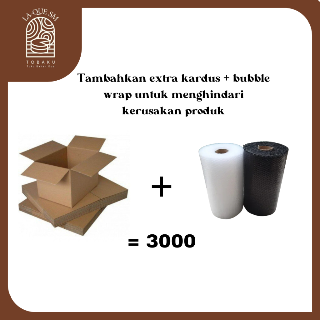 

Tobaku LA-QUE SM | Extra Packing Kardus dan Bubble Wrap / Thinwall