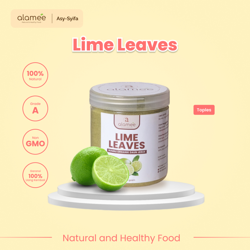 

ALAMEE Daun Jeruk Bubuk Lime Powder Bumbu Dapur Instan Organik Murni Asli Tanpa Campuran 250g