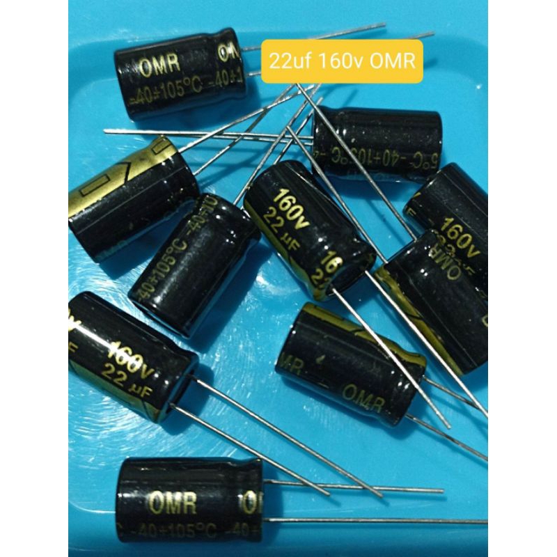 10BUAH ELCO 22UF 160V OMR KAPASITOR ELKO 22 UF 160VOLT 160VOLT
