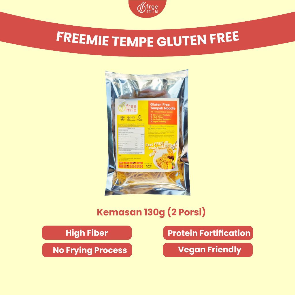 

Freemie Tempe Gluten Free 130g (2 porsi)~ Mie Singkong ~ Pasta Vegan Friendly ~ Spagetti