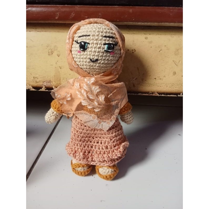 Amigurumi hijab doll , boneka rajut berhijab lucu cantik