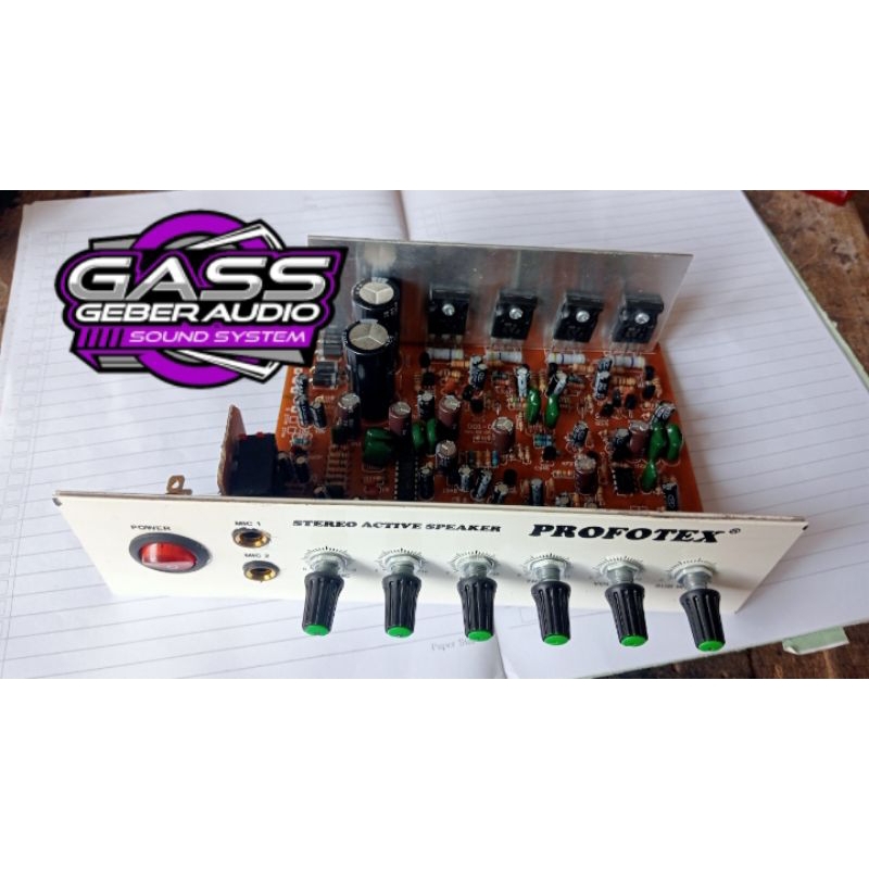 kit aktif profotex subwoffer stereo mic 2ch echo tip3055/2955