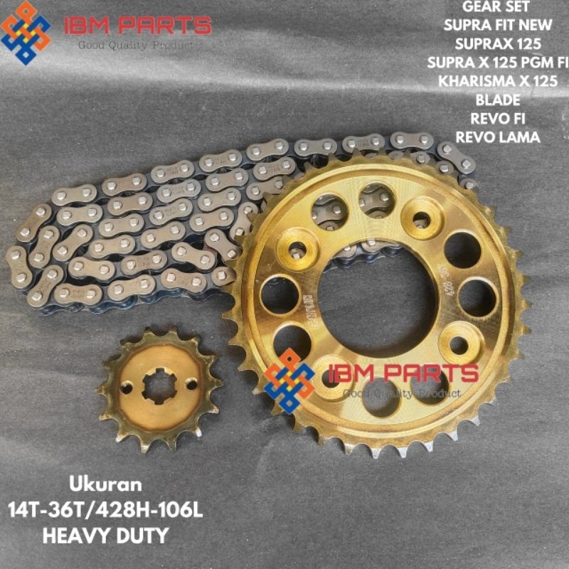 GEAR GIR GER SET PAKET SUPRA FIT NEW  MODEL SSS SUPRA X 125 FI PGM REVO FI BLADE KHARISMA 125 SUPRA 