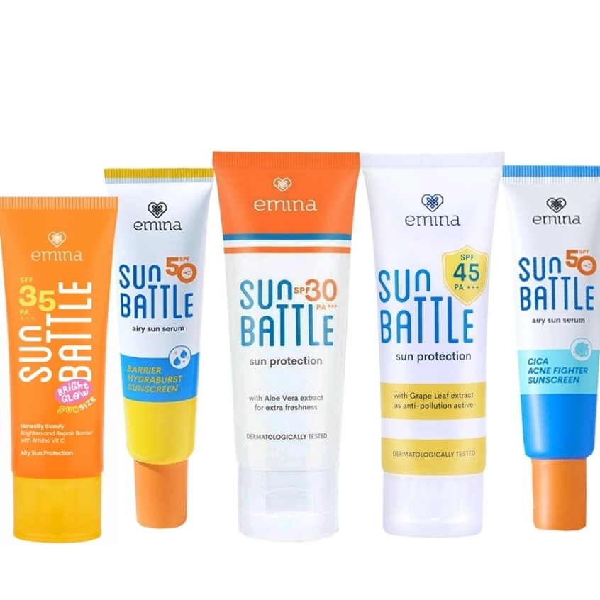 emina sunscreen sun battle spf 35 - emina sunscreen spf 50 - emina sunscreen