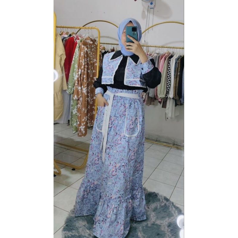 setelan rok linen premium