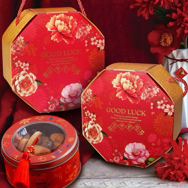 

Box Imlek / Box Hexagon / Hamper imlek / Box cookies 1 toples / Box kue chinese new year