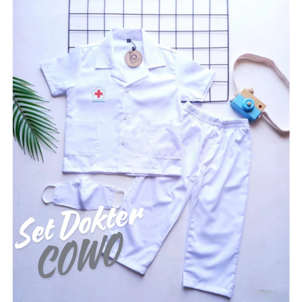 DISKON BAJU DOKTER ANAK/KOSTUM DOKTER ANAK 1-6TH/BAJU DOKTER KECIL ANAK