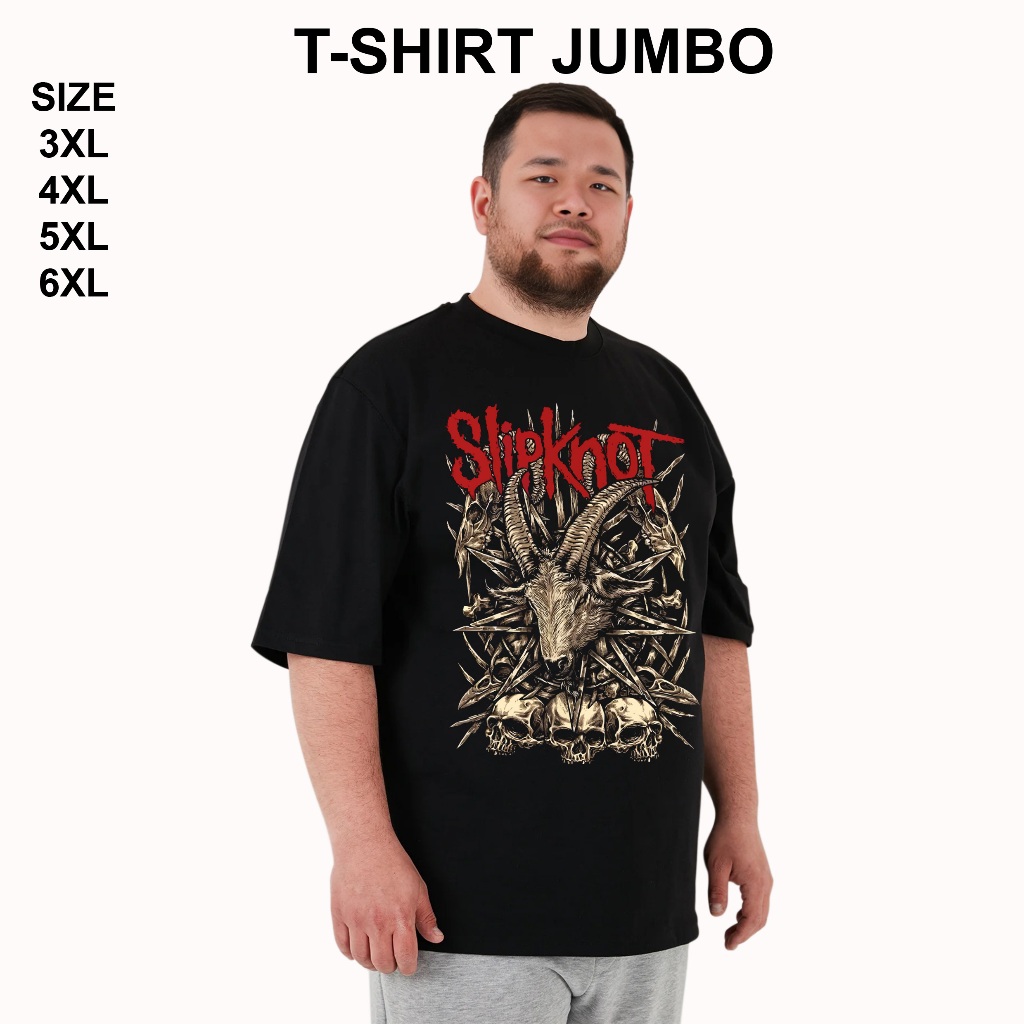 Yinyanks Kaos Band Jumbo Slipknot goat Vol 1 T-shirt Ynks big size big catton combed 24s unisex