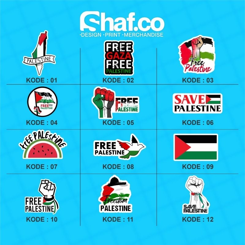 

STICKER PALESTINE // STICKER SAVE PALESTINE // FREE GAZA // STICKER KEREN // STICKER VINYL PUTIH & HOLOGRAM